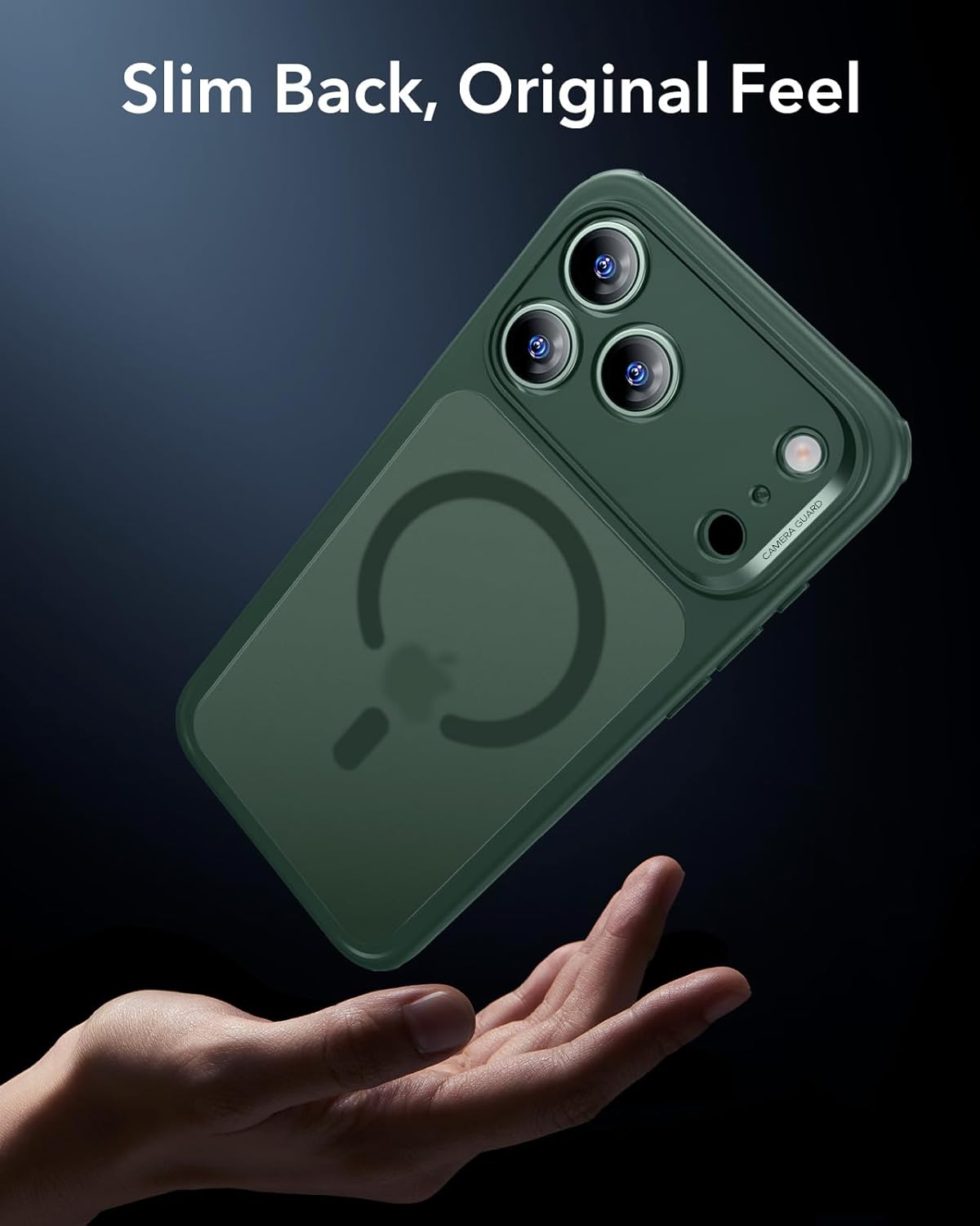 ESR for iPhone 17 Pro Case, Camera Control, Compatible with MagSafe, Shockproof Military-Grade Protection, Magnetic Phone Case for iPhone 17 Pro, Classic Hybrid Case, Frosted Green - Image 7