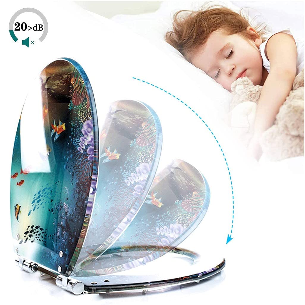 Sedile WC ovale con chiusura ammortizzata di marca Default per il bagno