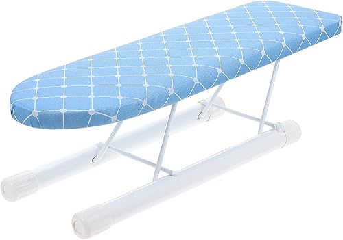 Mini tabla de planchar plegable pequeña tabla de planchar tabla de planchar tabla de planchar plegable con manga fija para coser azul cielo