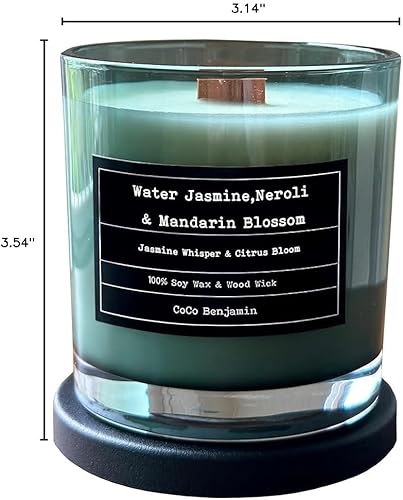 Miniatura 10 de (Eucalipto de romero) Mecha de madera, 100% soja, altamente perfumada, vela de soja vertida a mano, 8 onzas