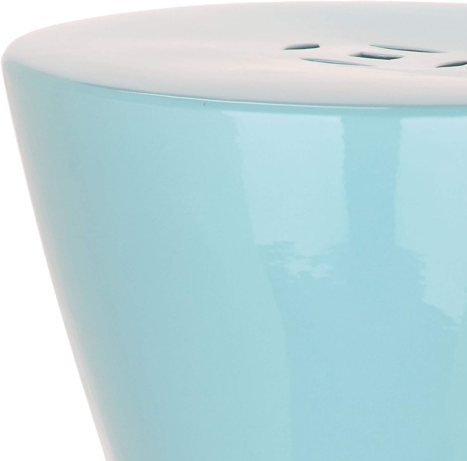 Safavieh Castle Gardens Collection Liana White Glazed Ceramic Garden Stool