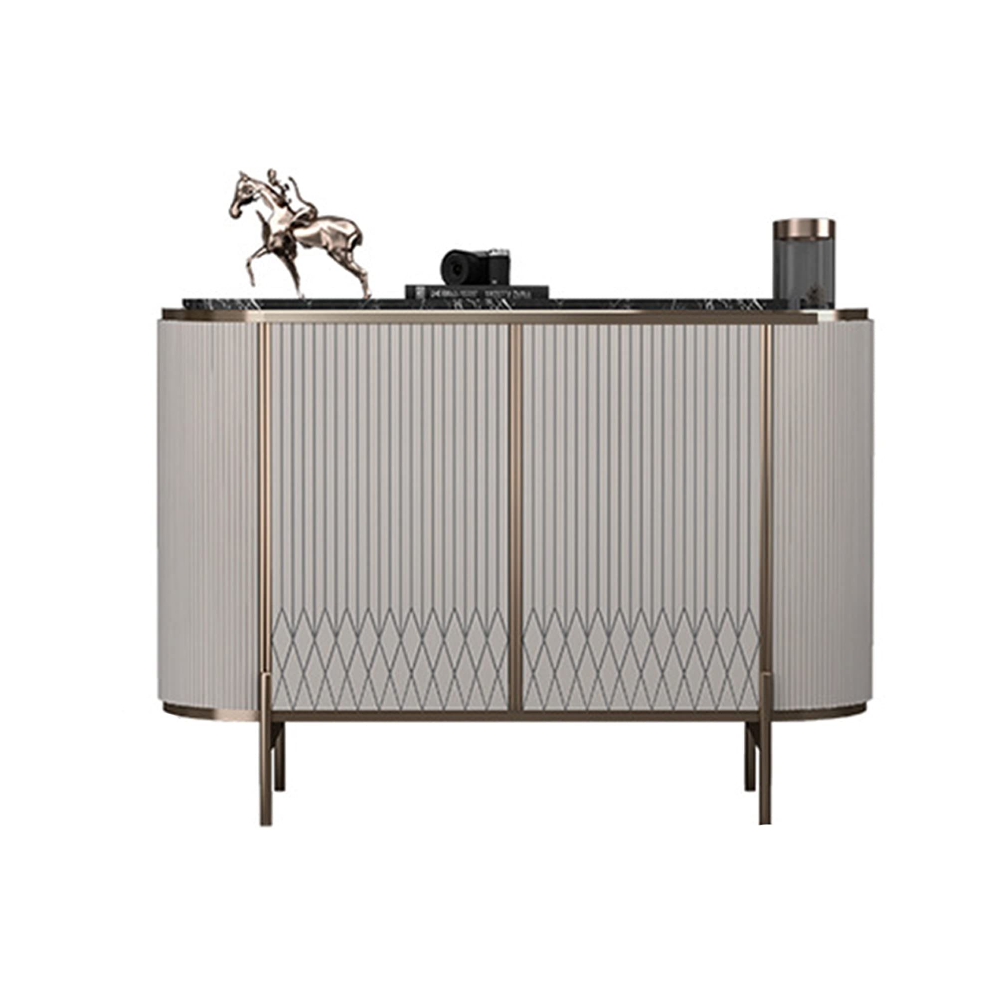 QINJIE Kitchen Storage Buffet Sideboard, Console Table Kitchen Dining Room Storage Cupboard for Dining/Living Room/Kitchen,47.2in