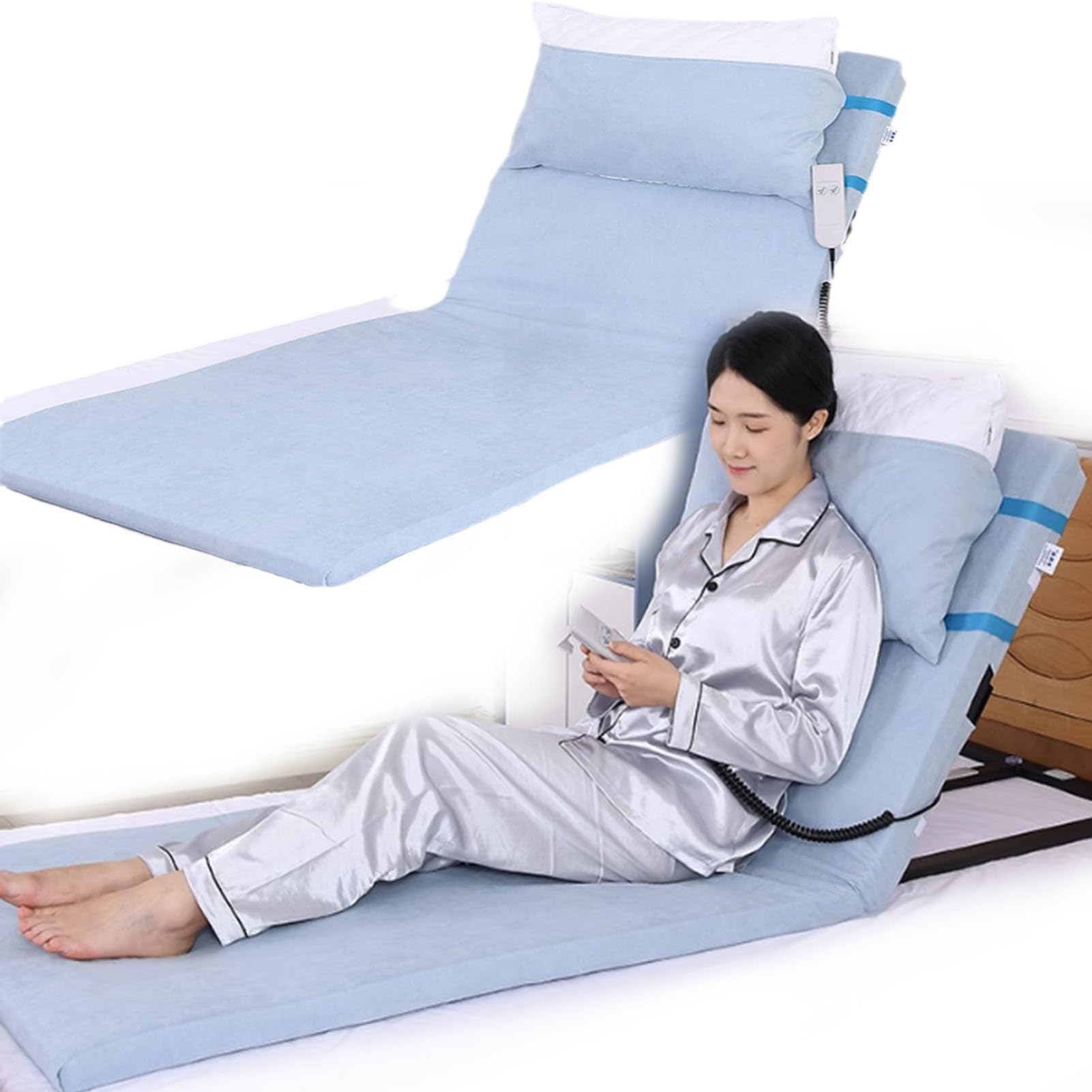 Respaldo de cama eléctrico ajustable para cuello, cabeza y soporte lumbar, colchón de levantamiento de potencia, ayuda para sentarse