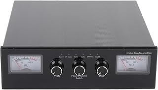 Luocute Vu Metre Ile Preamp, Tiz Bas Kontrollü Ev İçin 200W Optik Koaksiyel Giriş Stereo Amp, Stereo Hoparlörler Için USB/OPT/COAX / (AB fişi)
