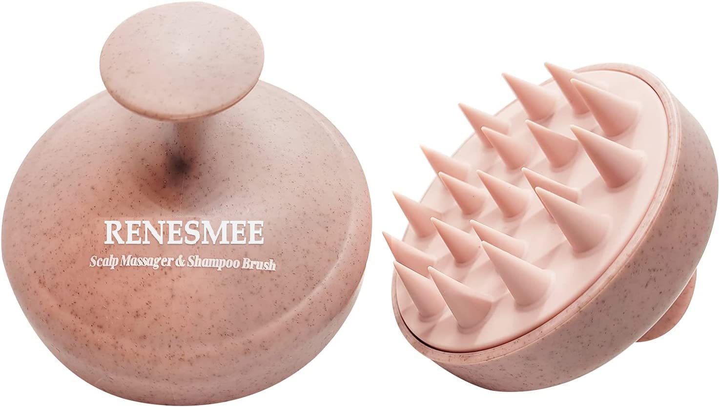 RENESMEE scalep massager shampoo brush, eco-friendly wheat straw body with soft silicone bristles, hair scalp scrubber, scalp exfoliator | Russian removal, prevents hair loss (pink) RENESMEE scalep massager shampoo brush, eco-friendly wheat straw body with soft silicone bristles, hair scalp scrubber, scalp exfoliator | Russian removal, prevents hair loss (pink)