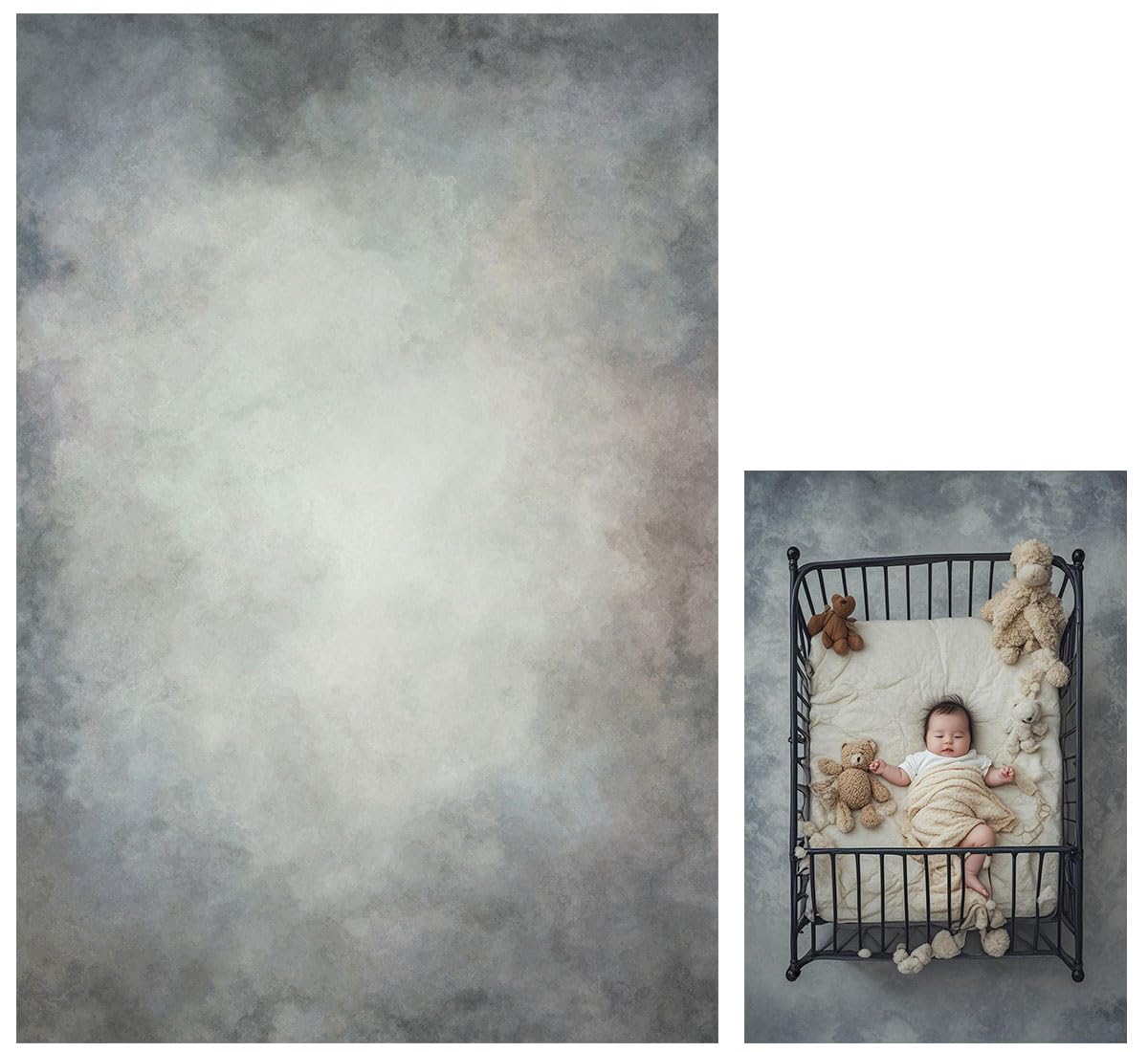 5x7ft Mottled Wall Abstract Photo Backdrops Grey Vintage Photography Prop Backdrop