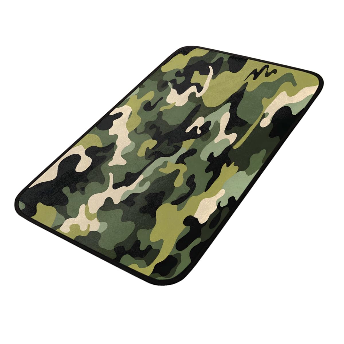 Paillasson antidérapant 100x50 cm motif camouflage pour une sécurité maximale
