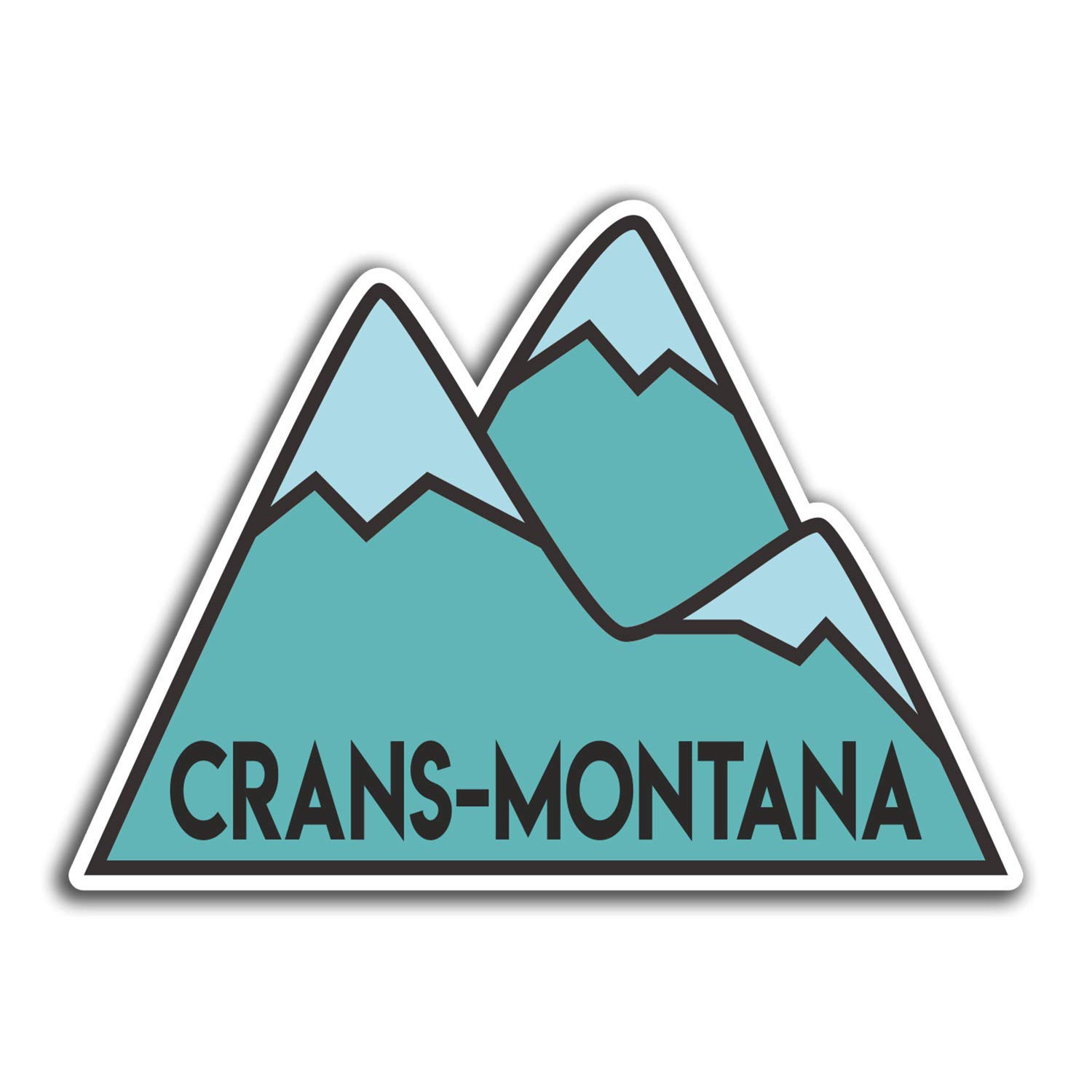 2 x 10cm Crans-Montana Switzerland Vinyl Stickers - Fun Sticker Luggage #32722 (10cm Wide)