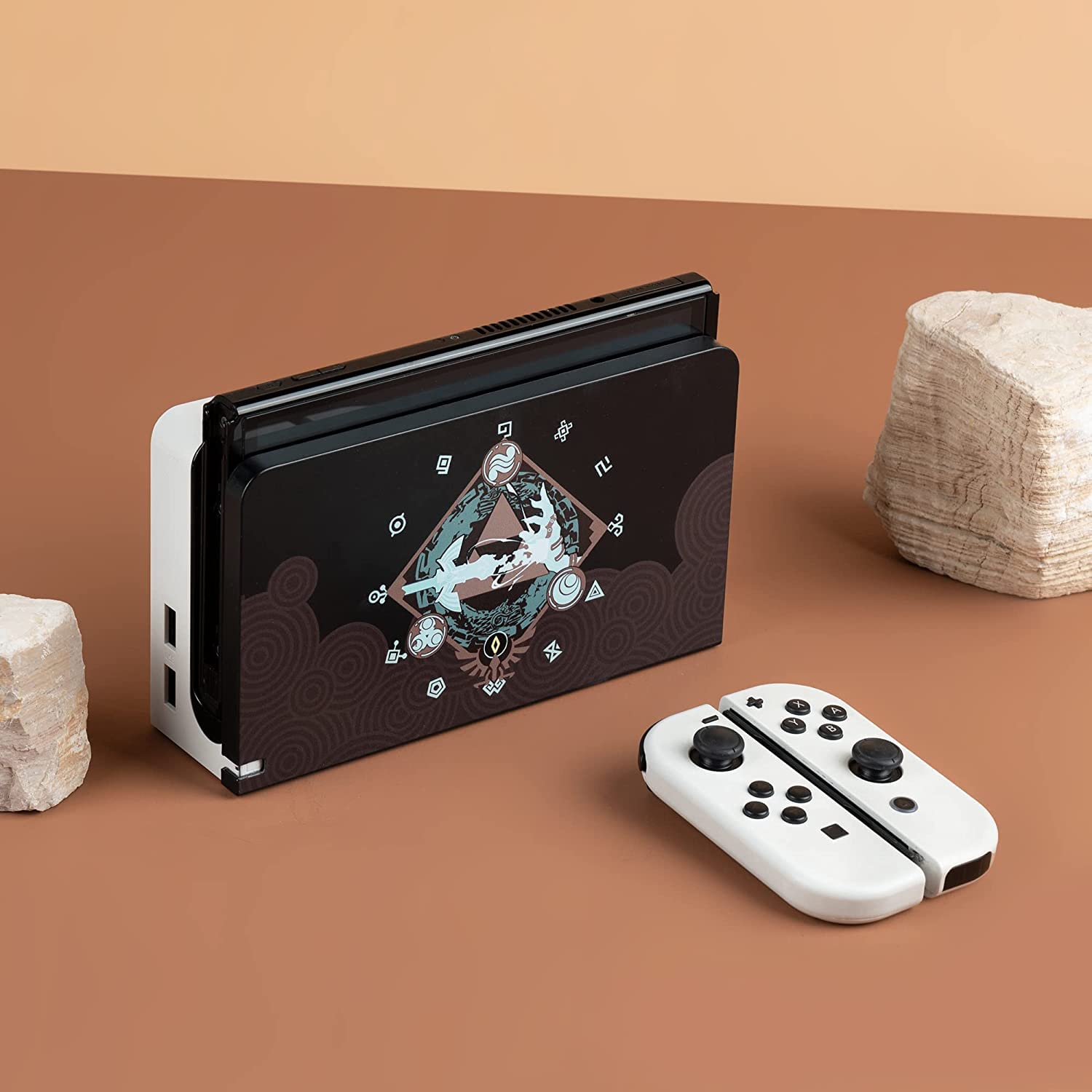 YOCORE Zelda Anti-Kratz-Schalter-OLED-Dock-Abdeckung, harte Abdeckung für Switch OLED-Dock, DIY-Ersatzschale, kompatibel mit Switch OLED-Dock