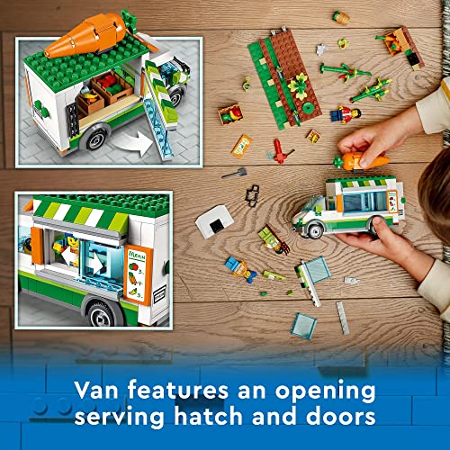 LEGO City Farmers Market Van 60345 Building Toy Set for Kids Boys - Image 4