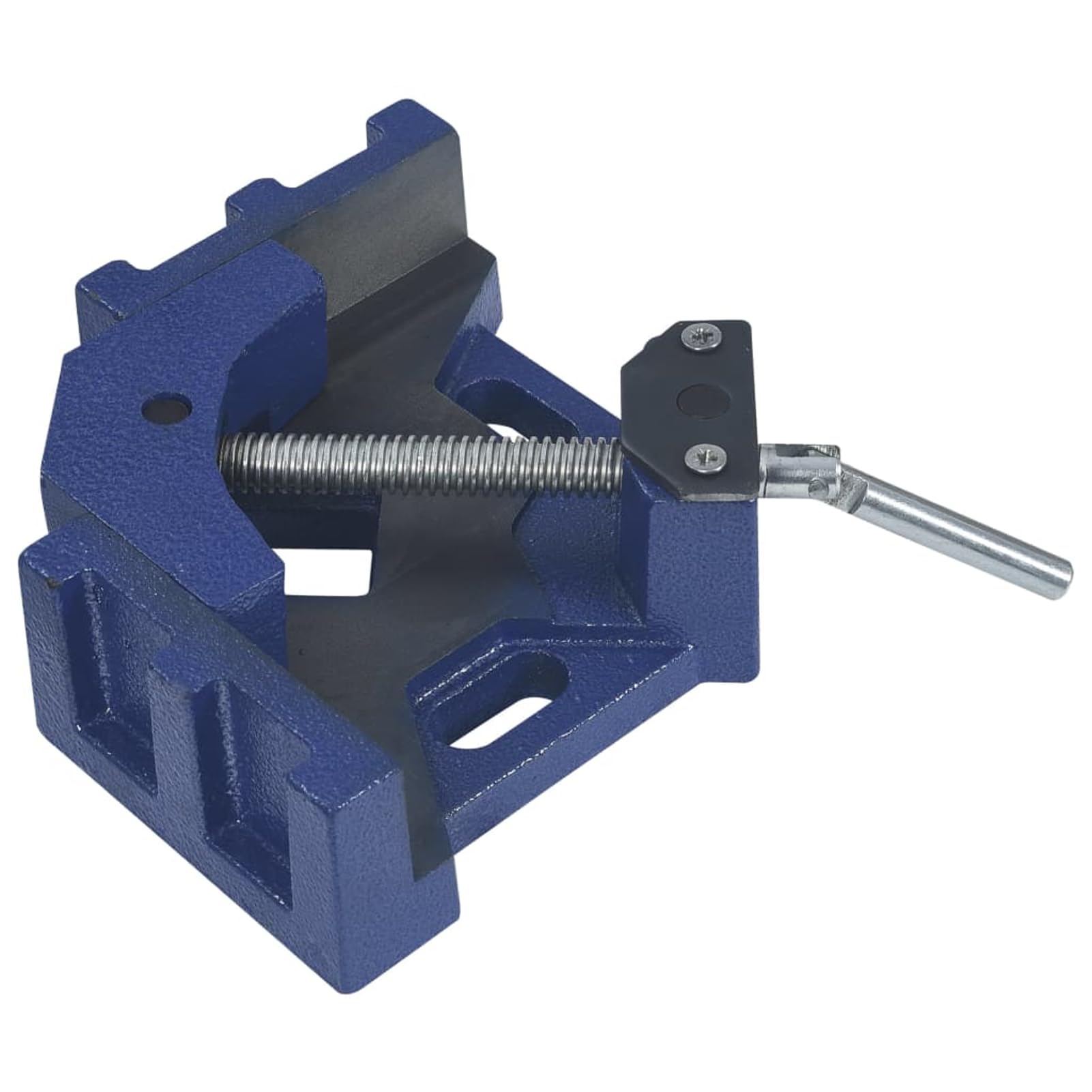 Homgoday Morsa angolare in ghisa 90¡ã Blu/Nero/Argento Larghezza ganascia 104 mm Apertura Max 60 mm per Foratura e fresatura
