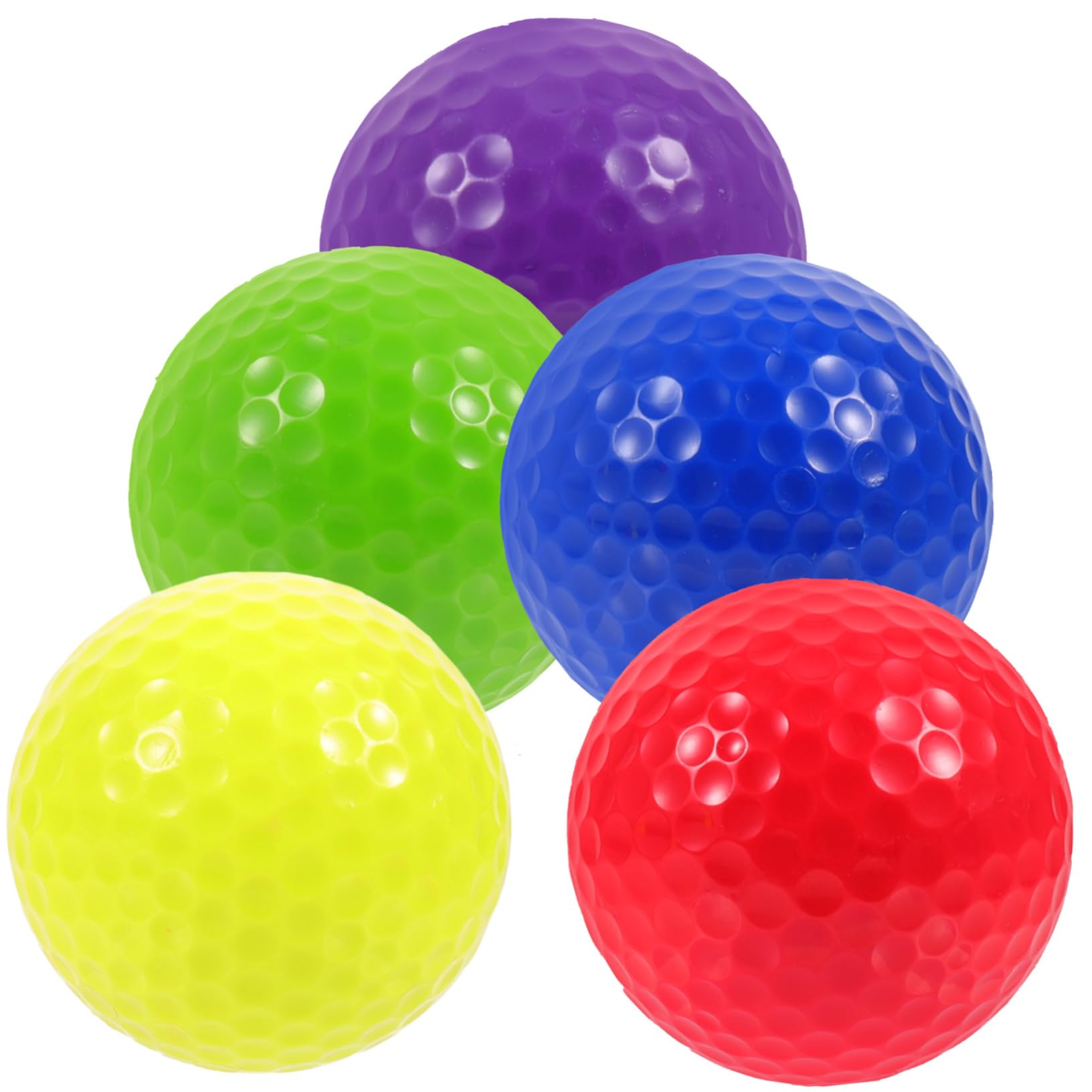 MUSISALY 5pcs Golf Practice Balls Professional Training Balls for Daily Use Compact Durable Reusable