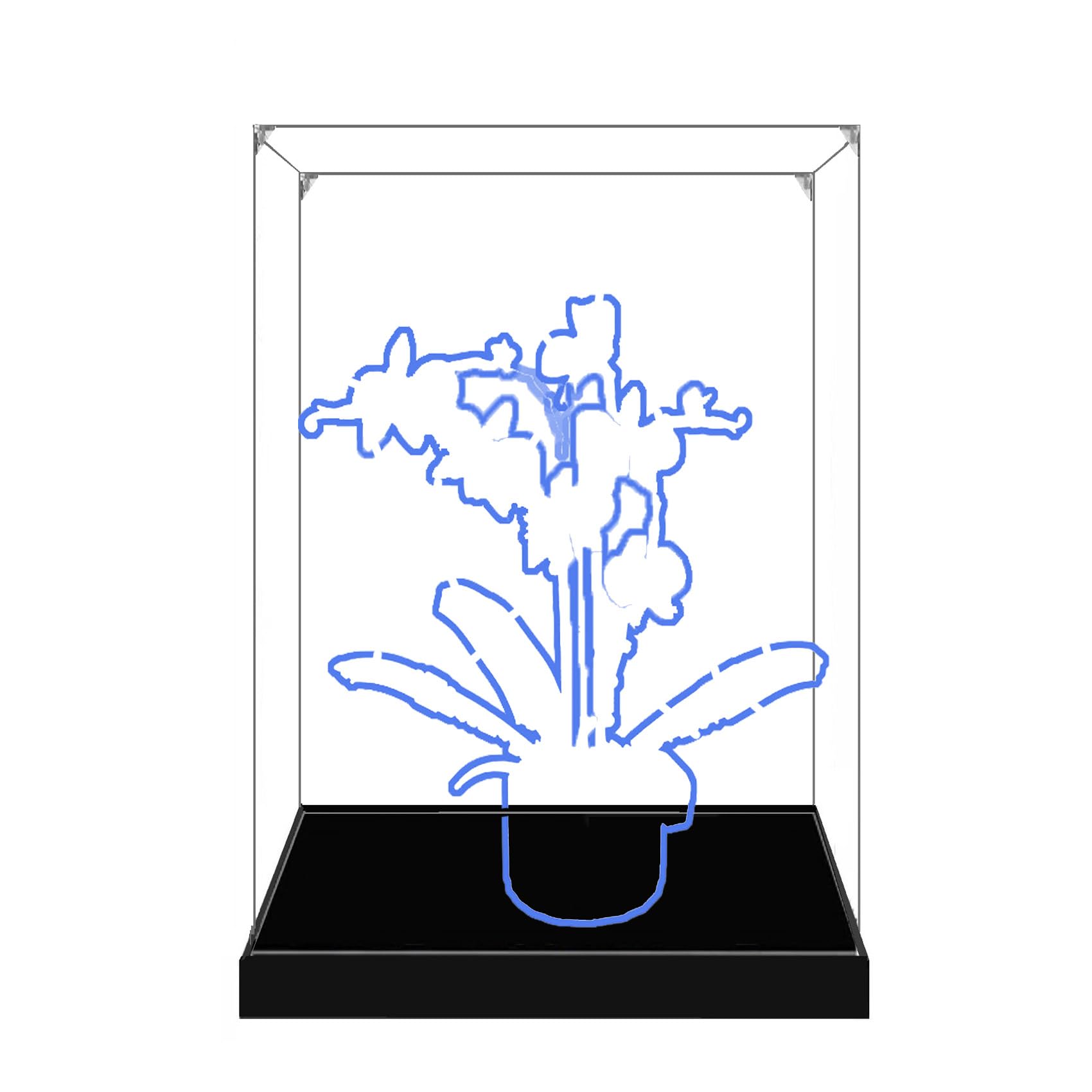 Acrylic Display case Compatible with Lego 10311 Flowers Model, Dustproof, Storage Box,Compatible with 10311 (Box Only) (2mm)