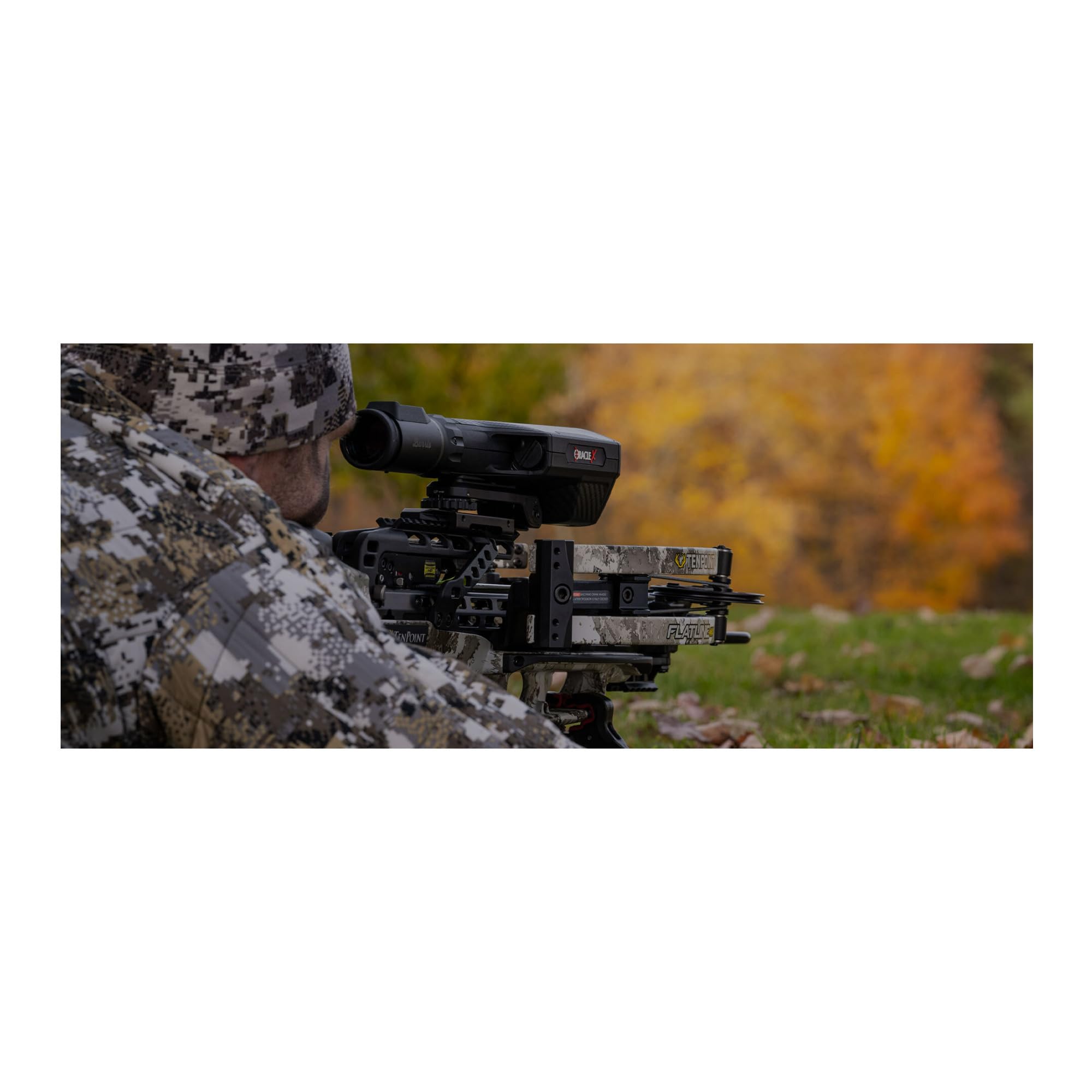 TenPoint Flatline 460 Oracle X Crossbow - 460 FPS - Fastest Compact Crossbow on The Market - Includes Burris Oracle X Rangefinding Scope, ACUslide Cocking & De-Cocking System & 6 EVO-X 16 Arrows