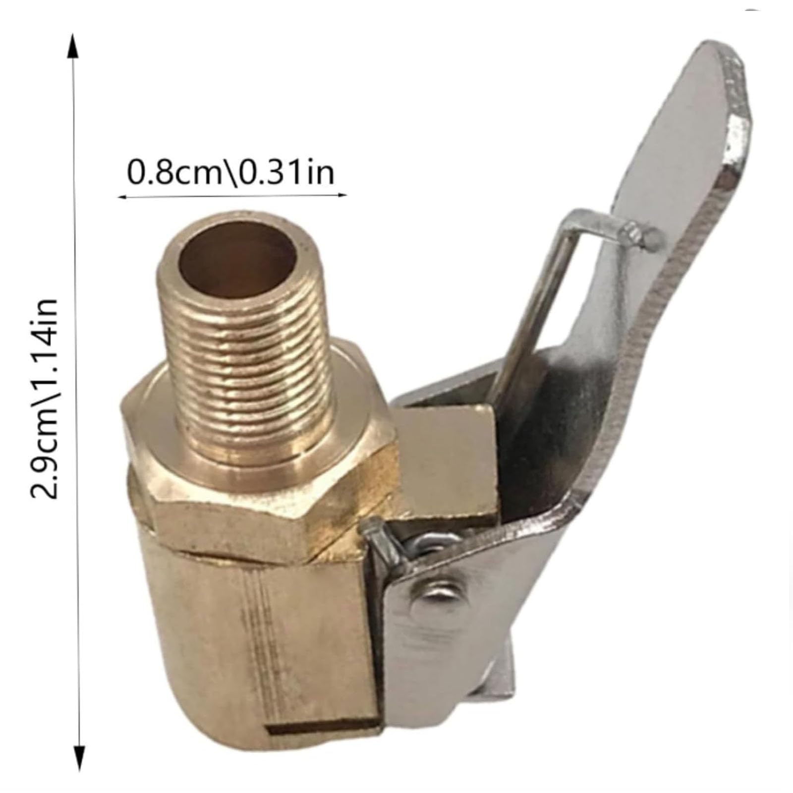 Mandrini ad aria per pneumatici, adattatore di gonfiaggio in ottone resistente, a sgancio rapido, con connettore a morsetto da 8 mm, set da 6
