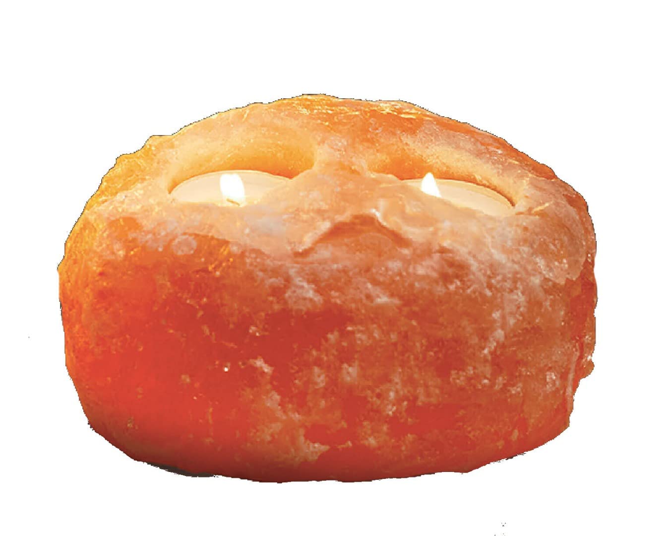 Fair Trade Double Himalayan Natural Salt tealight Holder 14x10x9cm