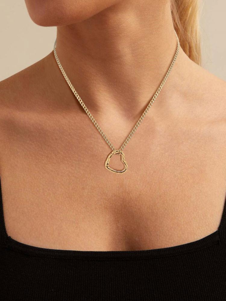 INSIEME Collana porta anello in oro bianco e diamanti | Virano Gioielli