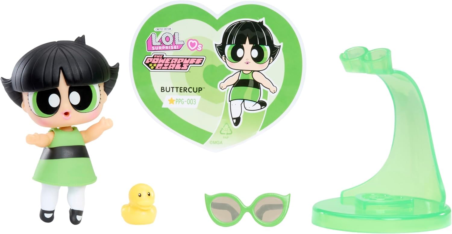 L.O.L. Surprise! Loves The Powerpuff Girls Tots - Zawiera 1 Laleczkę w Opakowaniu Niespodziance, wraz ze Strojem i Akcesoriami, Zbierz całą trójkę