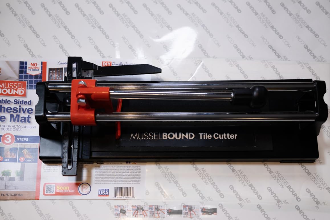 Condition photo showing New/Like New for musselbound® 14-inch manual wall tile cutter - simple score and snap tool for wall tile. perfect for diy backsplashes - no dust, no mess