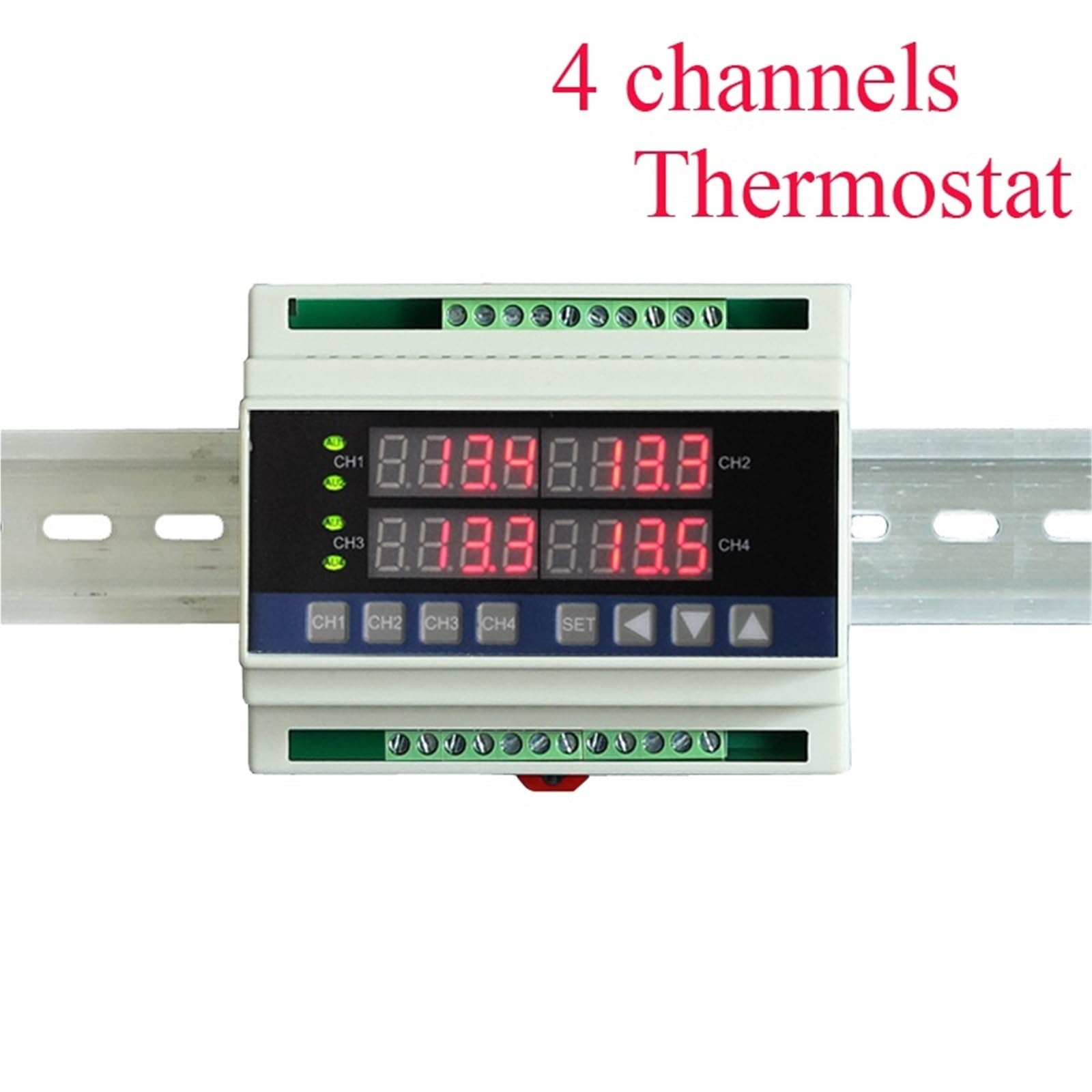 1 Uds. Controlador de temperatura Din tipo 4 vías mide múltiples puntos termostato digital de 4 canales(SSR out with RS485)