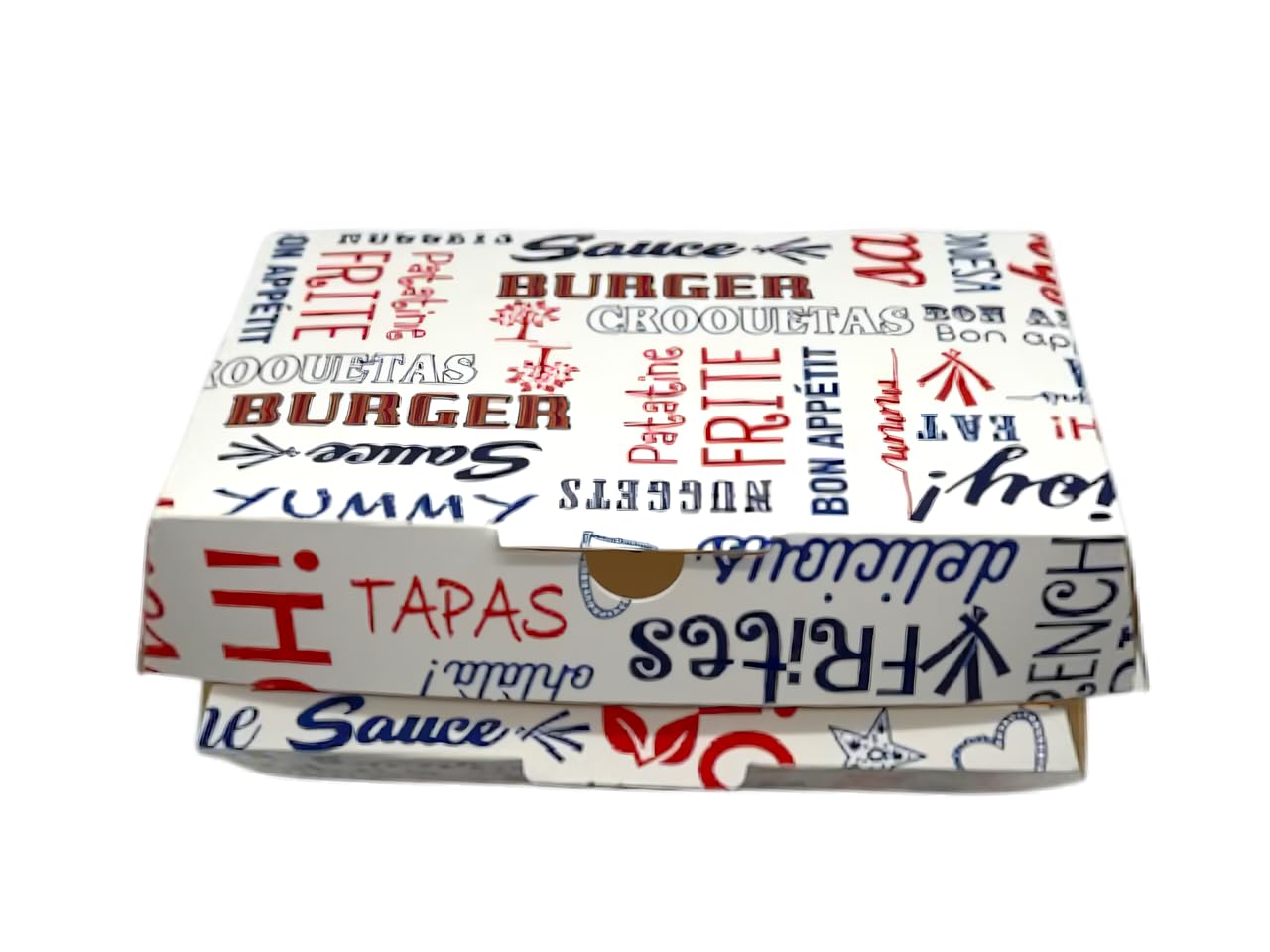 Lot de 200 - Boîtes Sandwich en Carton | Emballages Alimentaires Résistants | Idéales pour Boite kebab,Sandwichs, Wraps et Menus à Emporter | Boîtes Jetables pour Snack, Restaurant et Food-Truck