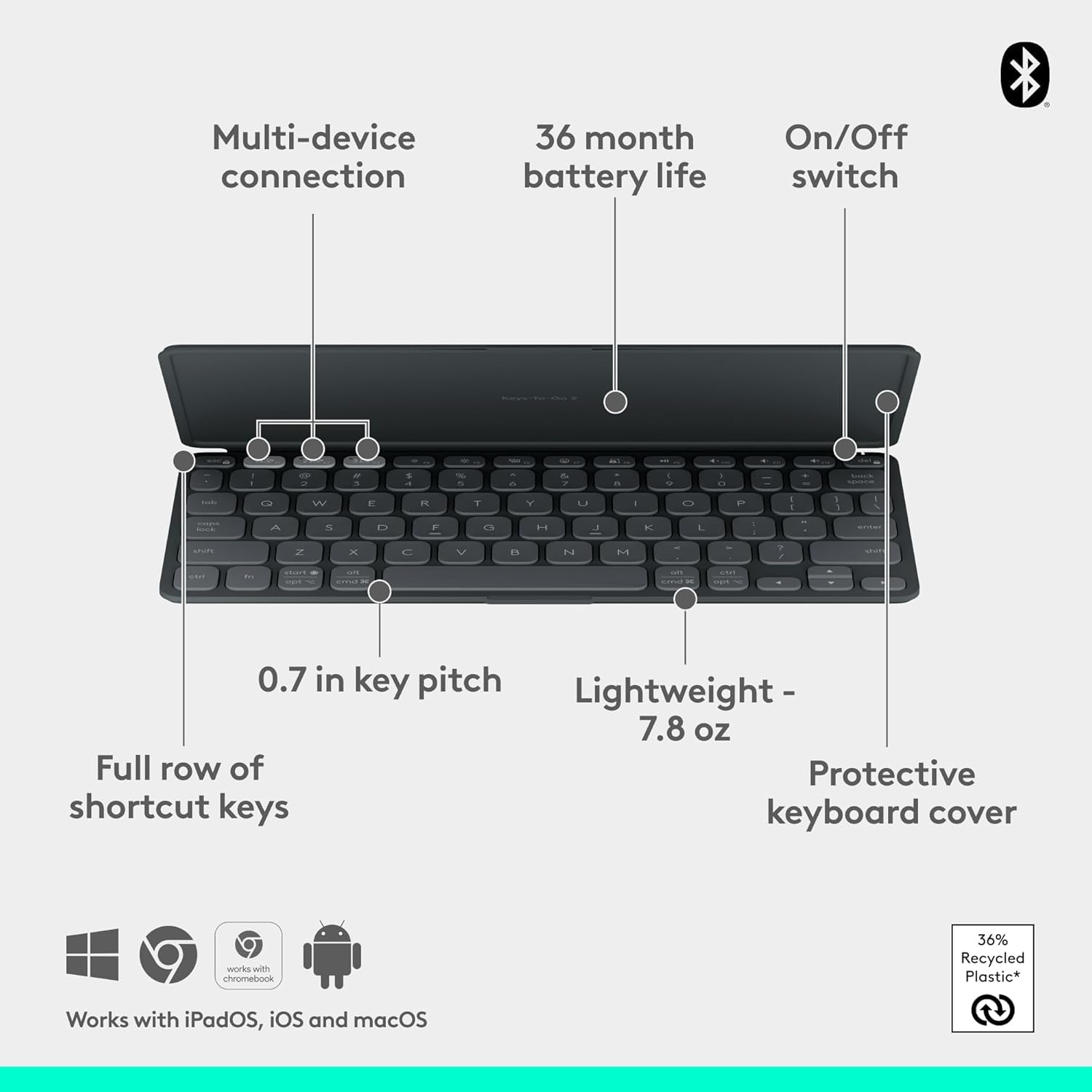 Amazon.co.jp: Logitech(ロジクール) Keys-to-GO 2 ポータブル