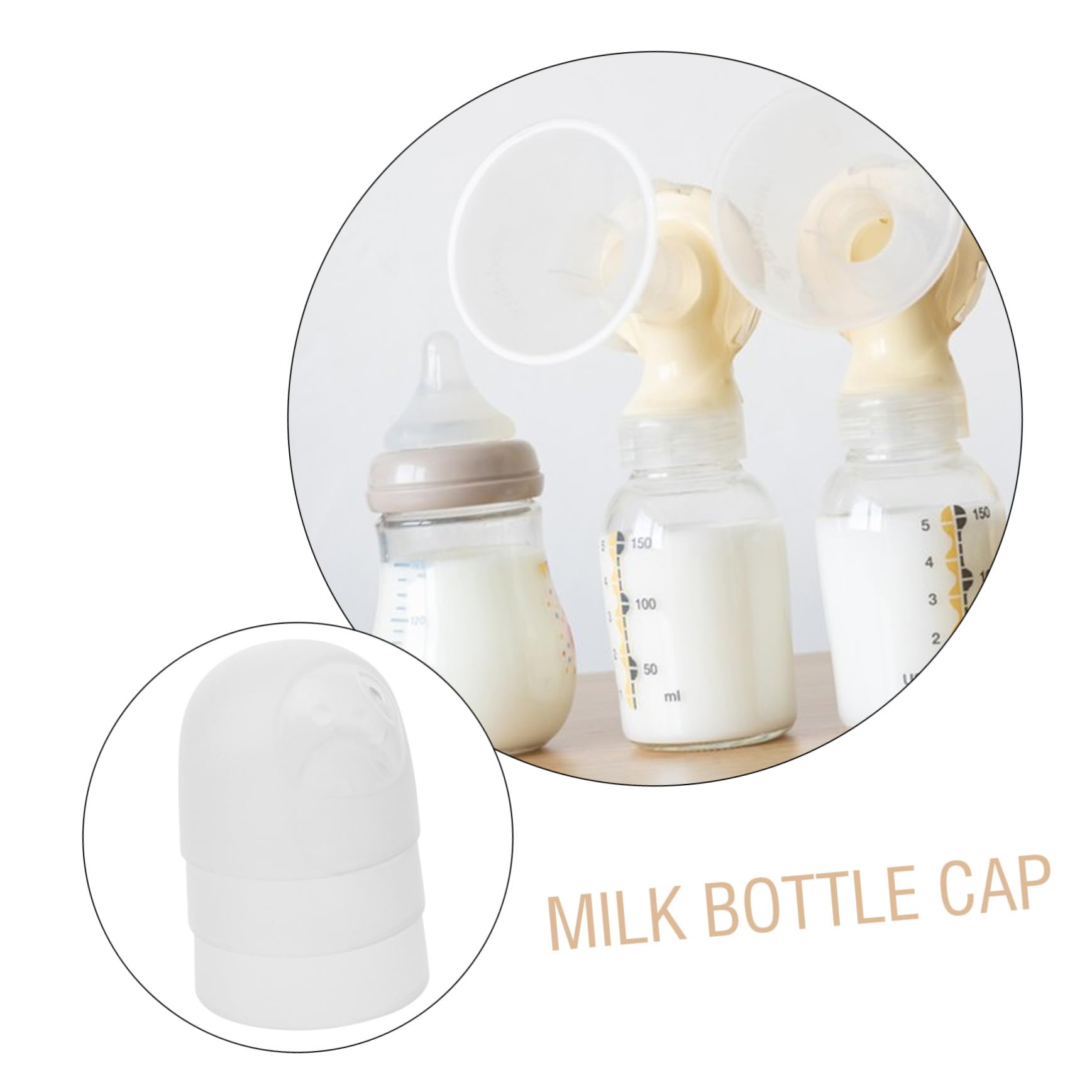 ifundom Tappi Per Bottiglie Per Latte a Di Perdite in Plastica Riutilizzabili Copri Bottiglie Trasparenti a Bocca Larga Protezione Igienica Per Uso Domestico e Viaggio Set Da 3 Pezzi