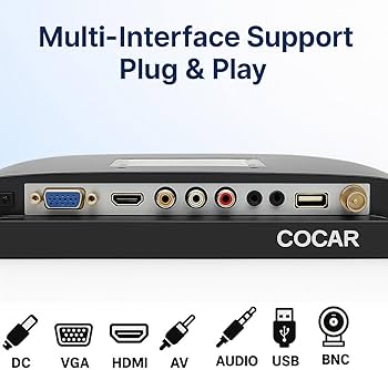 Amazon.co.jp: Cocar 15インチ モニター CCTVセキュリティモニター
