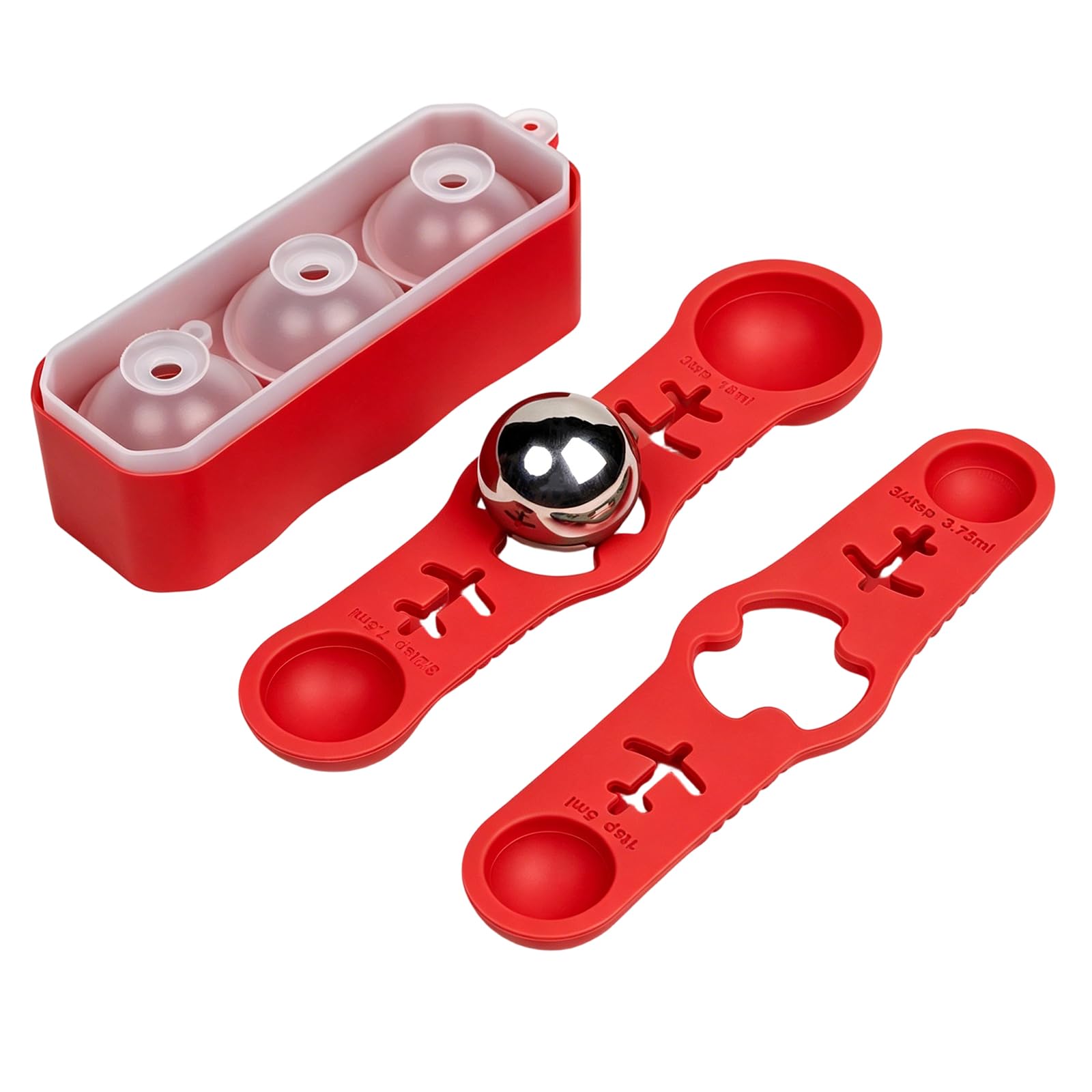 PANGBOER Stainless Steel Coffee Chilling Spheres with Holder and Silicone Ice Tray for Perfect Iced Drinks Diluting Coffee Chiller