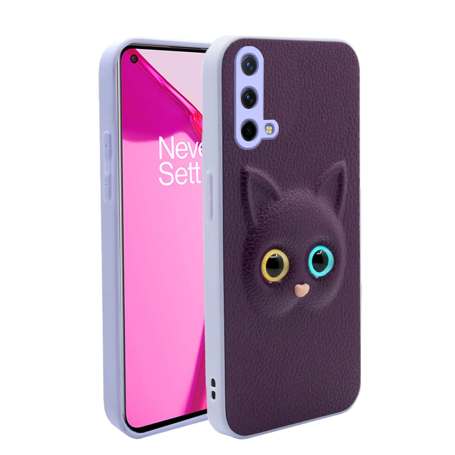 Pikkme Oneplus Nord Ce 5G Back Cover for Girls | Cute Cat Leather Finish | Soft TPU | Case for Oneplus Nord Ce 5G (Purple) (B09KLSRRCP) Amazon Price History, Amazon Price Tracker