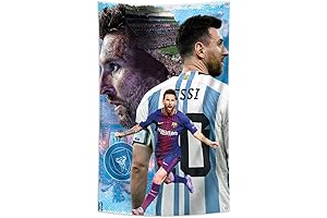 Barcelona Flag Tapestry: Messi's Triumphant Wall Decor for Champions