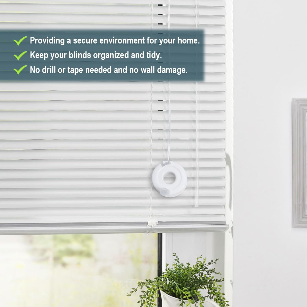 Lenink Blind Cord Winder, Window Blinds String Holder Cord Blind Safety (4 Pack, White)