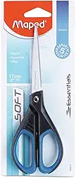 Tesoura 17cm, Maped, Essentials Soft, 468210, Preto