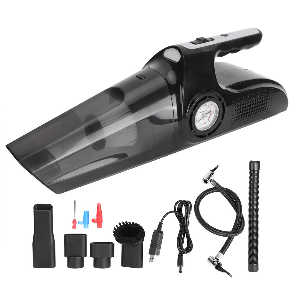 Handheld Vacuum,120W Portable Car Vacuum USB Rechargeable 4‑in‑1 Cordless Vacuum Cleaner with Powerful Cyclonic Suction Wet Dry Dual Use for Home Pet Hair Car Cleaning
