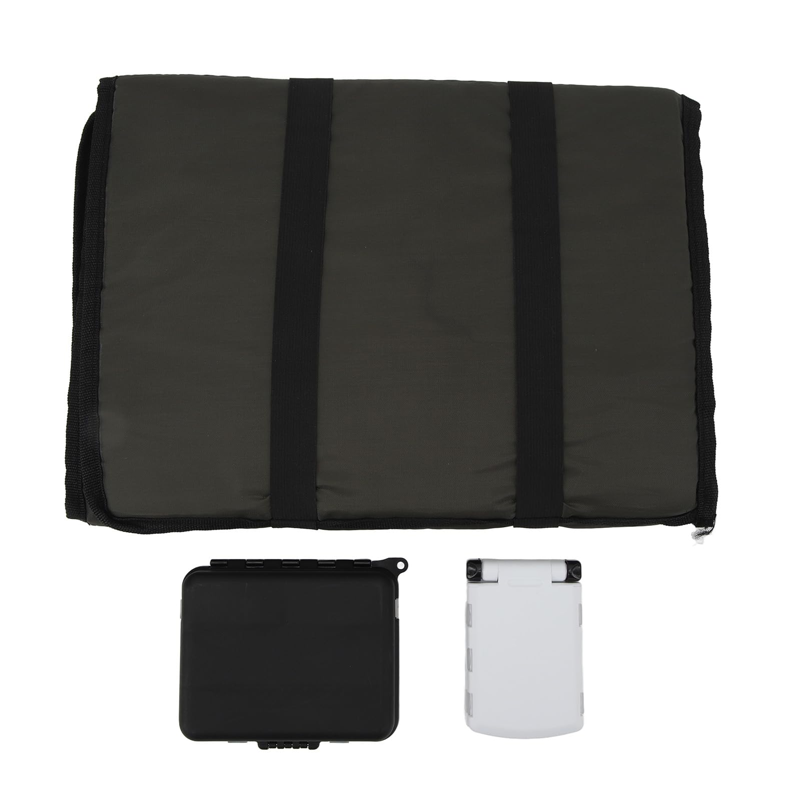 Yuecoom Fish Folding Unhooking Mat, Foldable Padded Landing Mat Fishing Folding Unhooking Mat with 2 Lure Boxes Sturdy Sponge Fishing Landing Pad Fish Mat for Angling