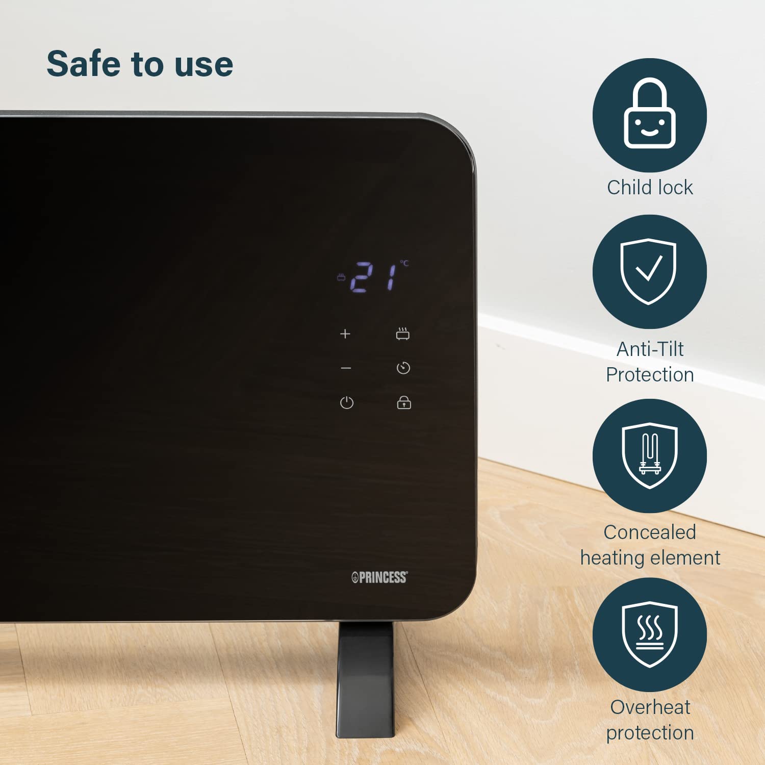 Princess Smart Panel Heater, Electric, Black, 2000 W, Smart Connected, Free  App, Free Standing or Wall Mounted, Child Safety Lock, 01.348200.02.001 :  Amazon.co.uk: DIY u0026 Tools