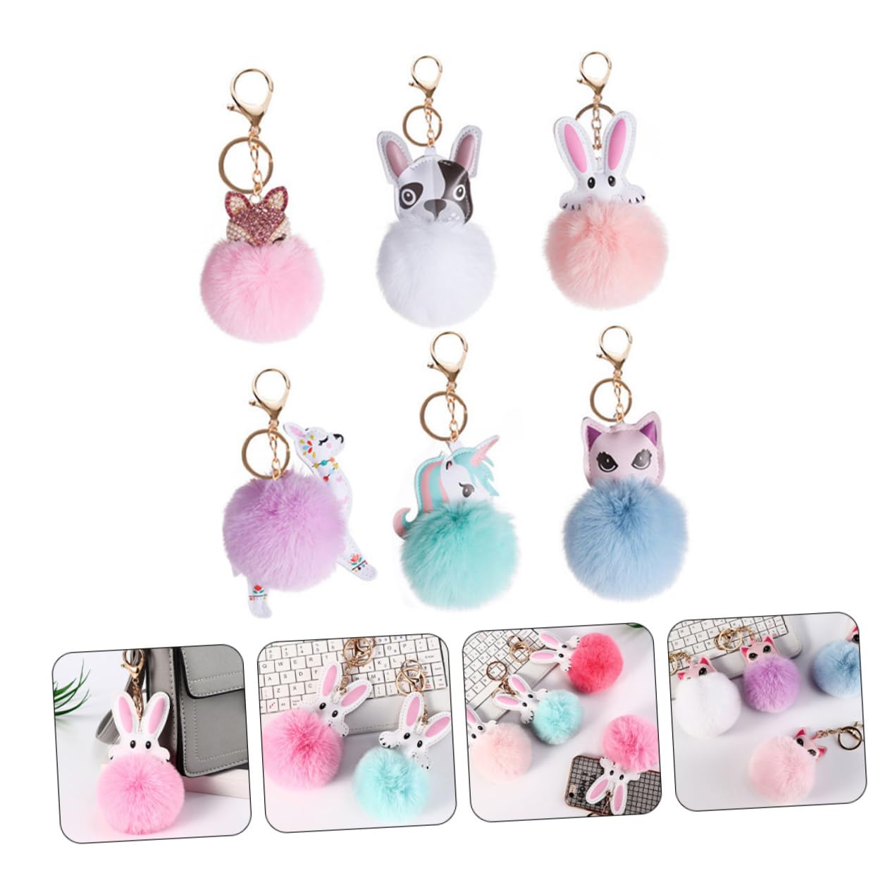 SHERCHPRY 12 colgantes para bolsa de ropa, bola de burbujas de felpa