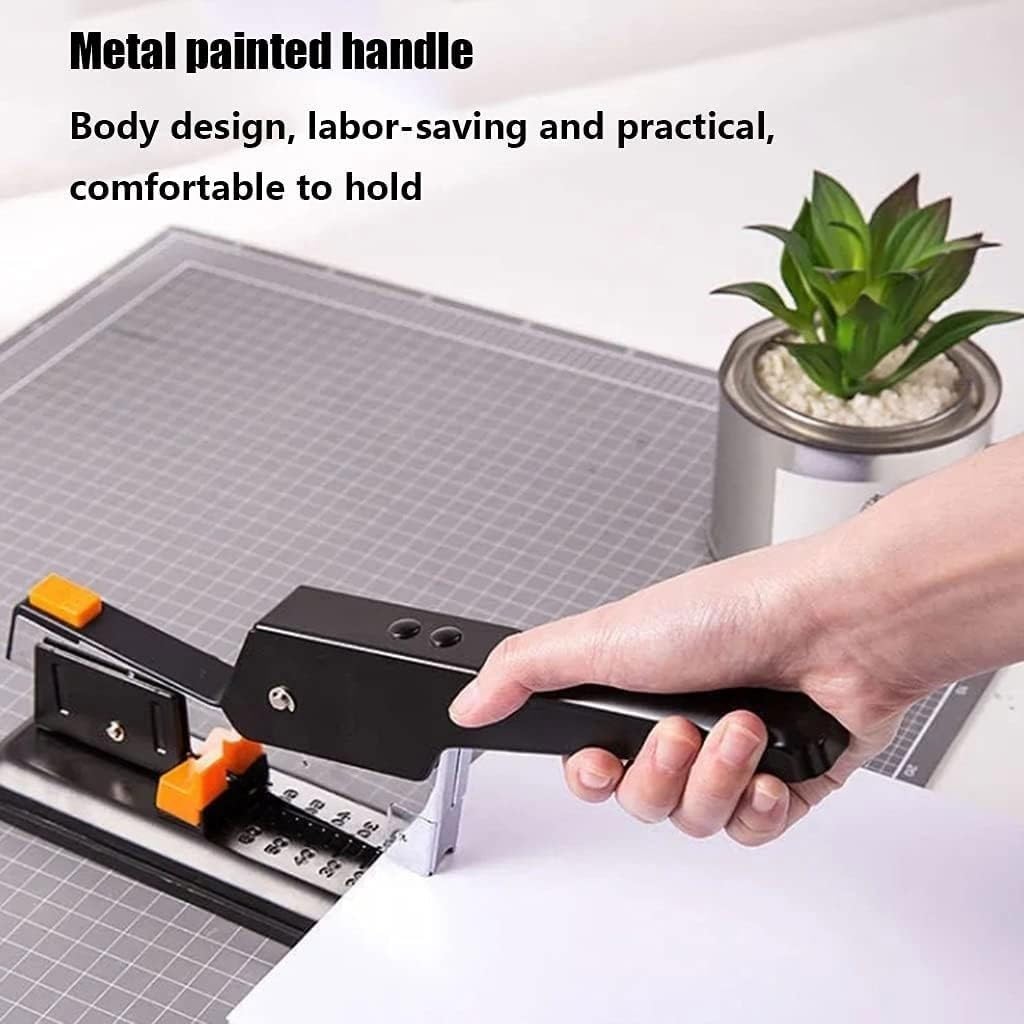 Cucitrice a lunga portata resistente, capacità di 210 fogli, design ergonomico, struttura in metallo, include 2000 graffette, ad alta capacità anti-inceppamento per ufficio e uso domestico