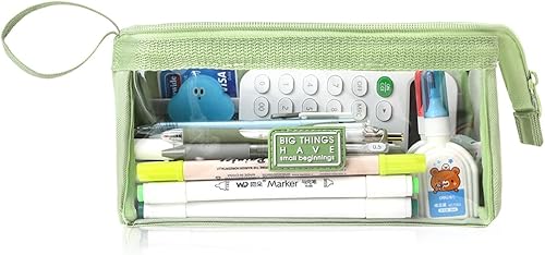 Miniatura 13 de iSuperb Estuche para lápices de gran capacidad, estuche organizador simple para adultos (amarillo) Amarillo,Negro,Azul,Verde,Azul