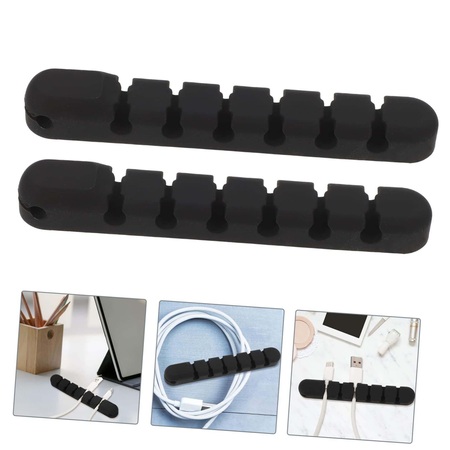 SOLUSTRE 10 Stk Veranstalter Kabelclips Für Stecker Kabelhakenhalterung Klemmen Für Elektrische Kabel Kabelhalter Schreibtisch Drahthalter Für Kabel Einfach Büro Kieselgel Datenleitung