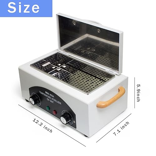 Miniatura 2 de Caja de limpieza de alta temperatura 300W 1.5L con temporizador Esterilizador de calor seco Equipo de gabinete con bandeja inoxidable para
