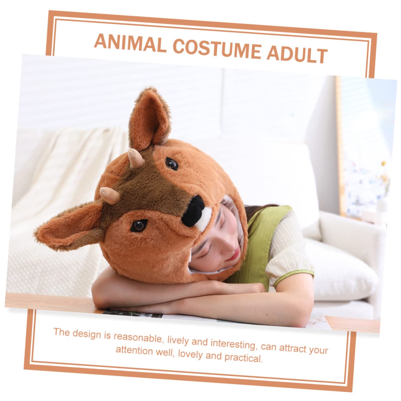 Toyvian 2pezzi Cappello Plush Forma Di Cervo Roe Per Adulti Accessorio Divertente Per Costumi e Feste Per Foto e Celebrazioni Con Amici e Famiglia