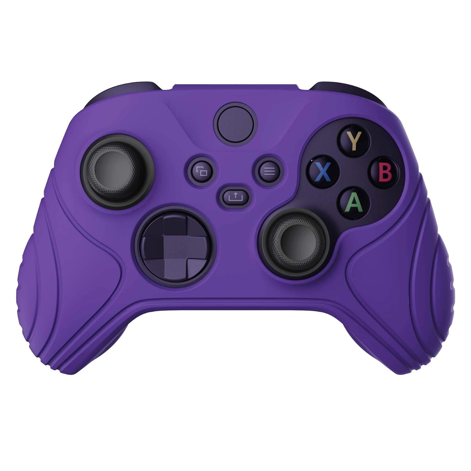 eXtremeRate PlayVital Samurai Edition Purple Anti-slip Controller Grip Silicone Skin for Xbox Core Controller, Ergonomic Soft Rubber Protective Case Cover for Xbox Series S/X Controller w/Thumb Grips - Image 9