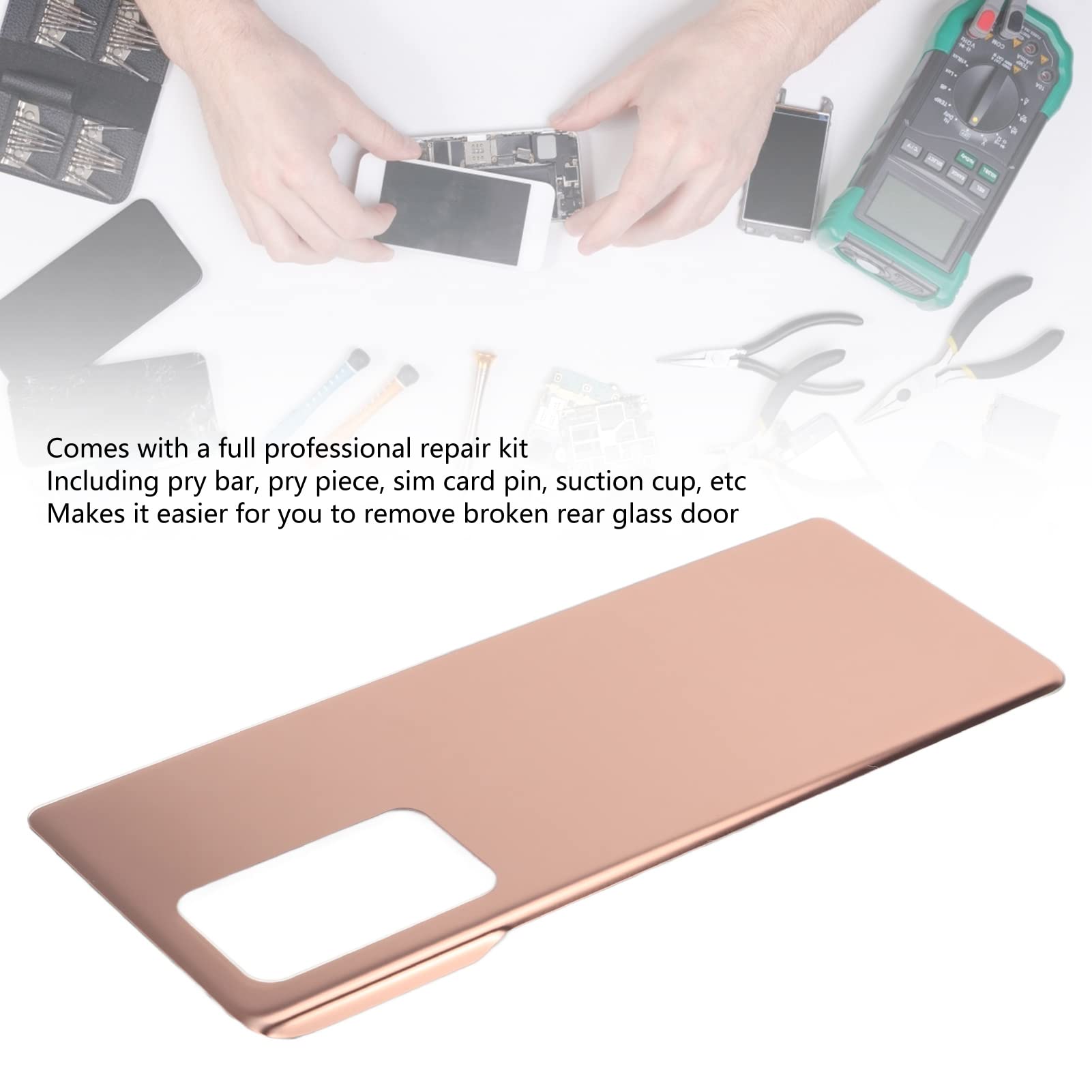 Dla Z Fold 2 Wymiana Tylnej Szyby Tylna Obudowa Telefonu Pokrywa Z Wstępnie zainstalowaną taśmą Dla Z Fold 2 SM F916 5G (brązowy)