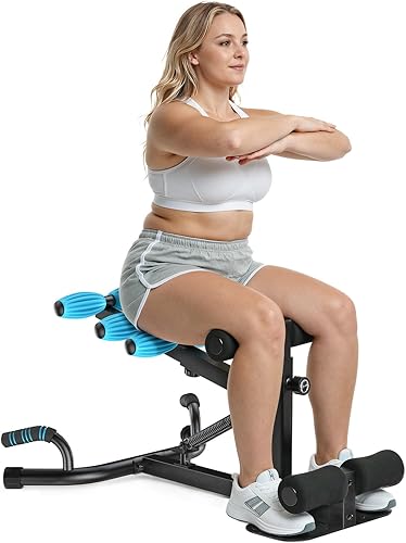 Miniatura 10 de MERACH Máquina de sentadillas profundas para mujeres, máquina de entrenamiento de glúteos ajustable, ejercicio de núcleo y piernas, equipo de