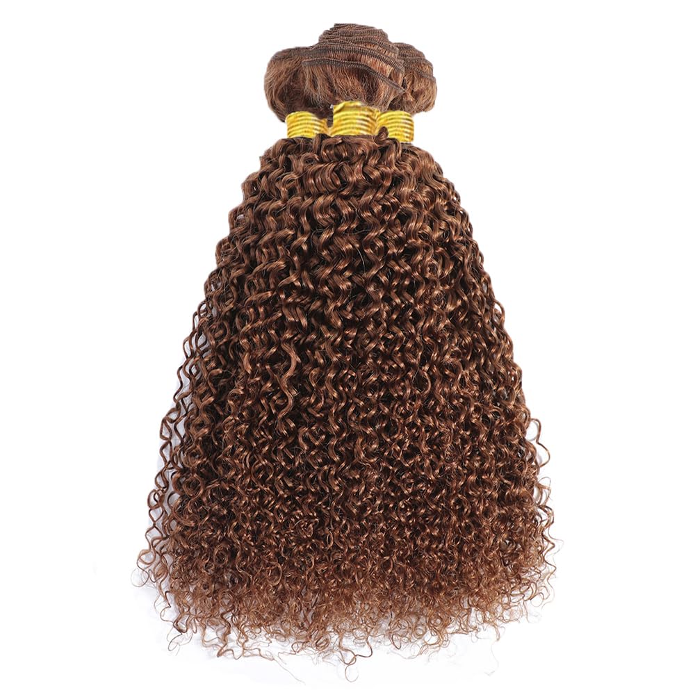 Light Brown Bundles Color #30 Water Wave Bundles 20 22 24 Inch Peruvian Virgin Remy Hair Extensions Niegmeag Light Brown Wet and Wavy Bundle