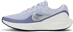 Tênis de corrida feminino Revolution 8 Road, Fantasma/prata metálica/índigo mundial, 37