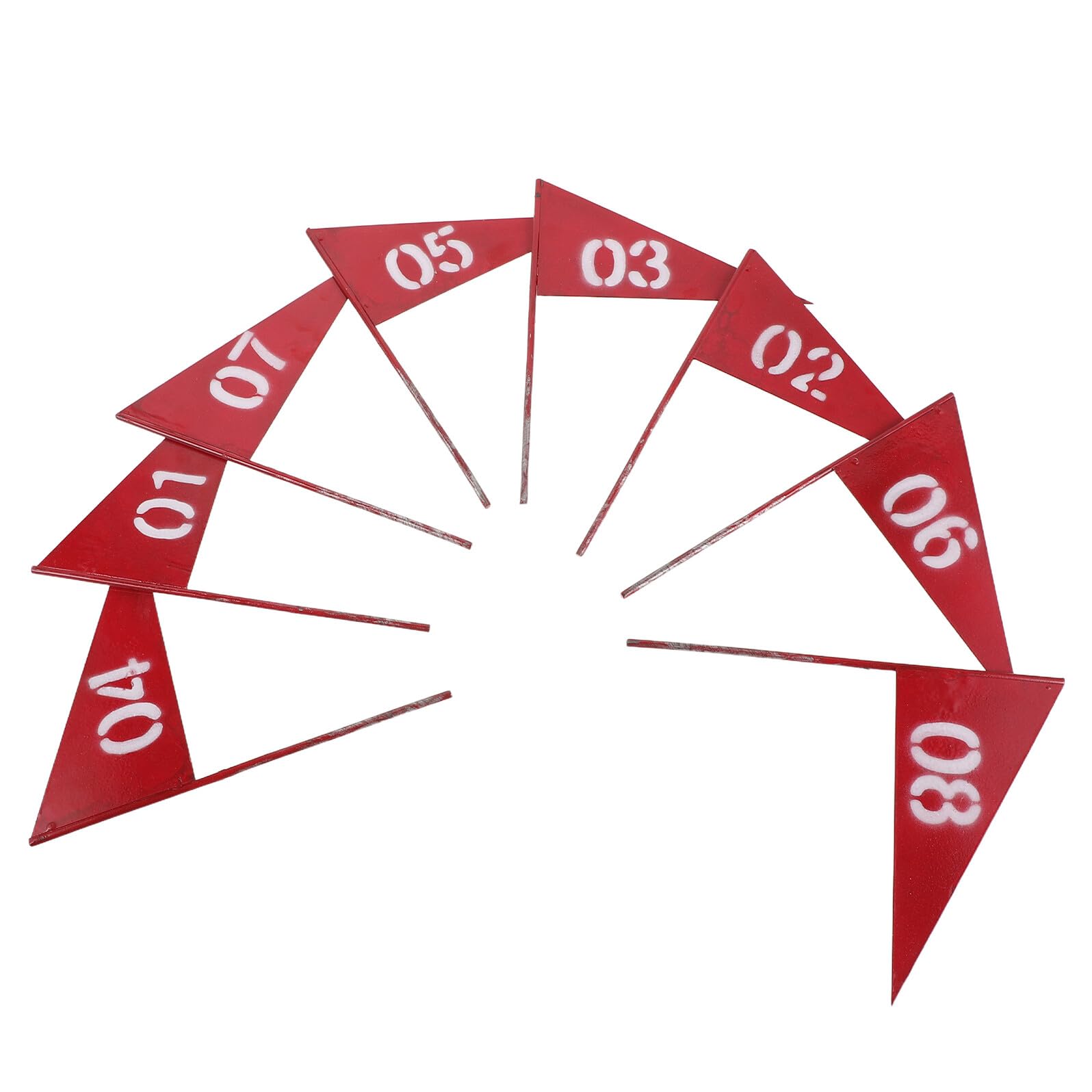 SUPVOX 8 Bandierine di Segnalazione Rosse da Giardino Triangolari, Marcatori per Prato e Irrigazione, Piccole Bandiere di Utilità per Segnaletica Esterna e Marcatura Paesaggistica