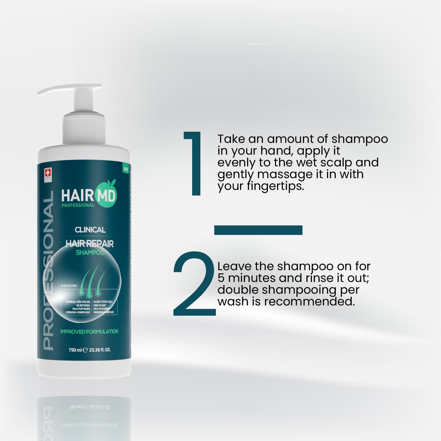 HairMD Klinisches Haarreparatur-Shampoo 750 ml