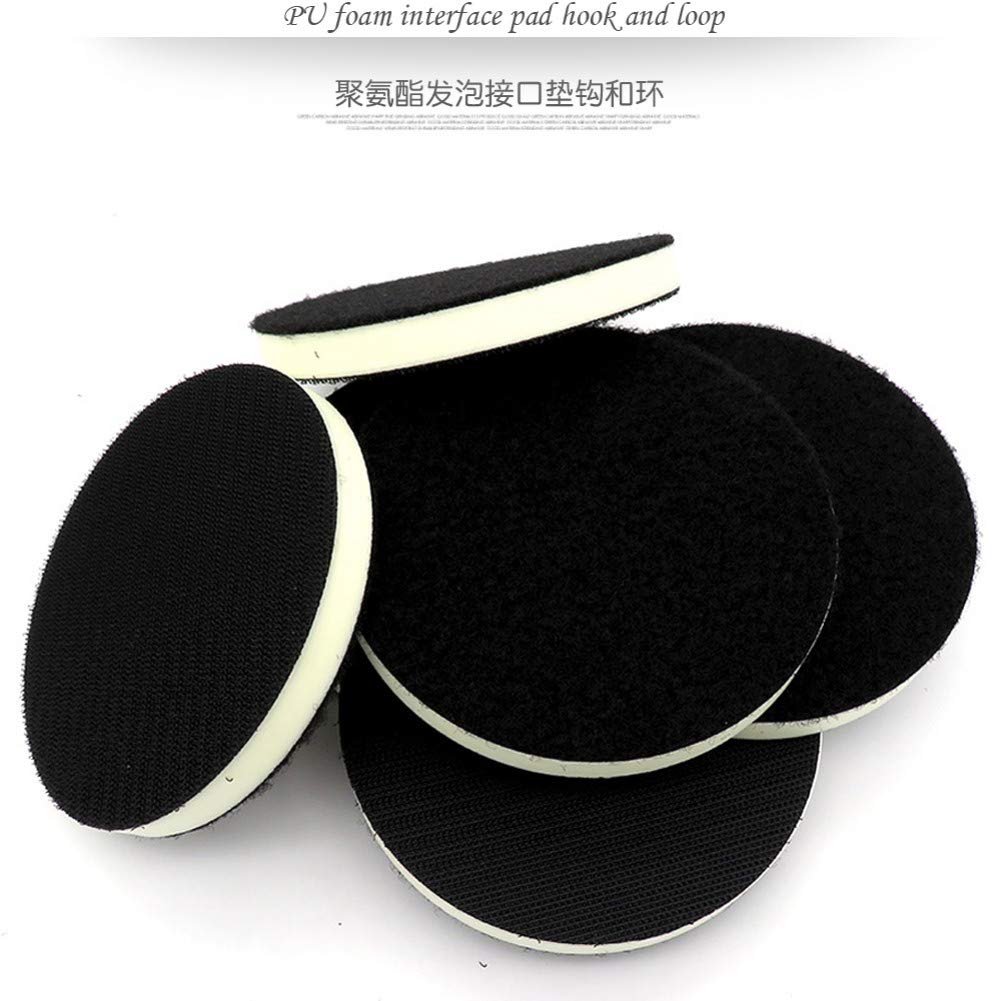 5PCS 5"125MM PU Almohadilla de interfaz de espuma Densidad media Gancho y Aro Lijadora Almohadilla de respaldo Almohadilla de pulido Herramientas eléctricas Piezas